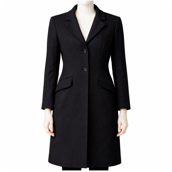 Ports International Jackets & Blazers - Vintage Black Wool Jacket / Coat from Ports International